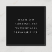 Razor & Hair Clippers Quadratische Visitenkarte (Rückseite)