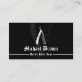 Razor Mobile Barber Shop Retro Visitenkarte (Vorderseite)