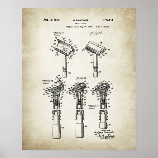 Razor Patent Poster (Vorne)