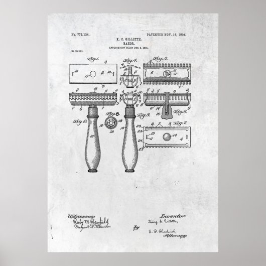 Razor Patent Print 1904 Poster (Vorne)