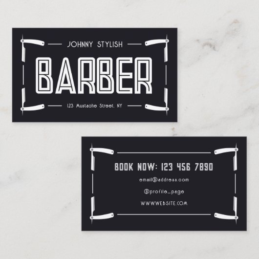 Razor-Rahmen-Stil Visitenkarte (Vorne/Hinten)