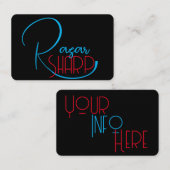 Razor Sharp Barber Shop Visitenkarten Visitenkarte (Vorne/Hinten)