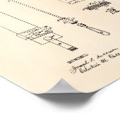 Razor Strop 1893 Patent Art Old Peper Poster (Ecke)