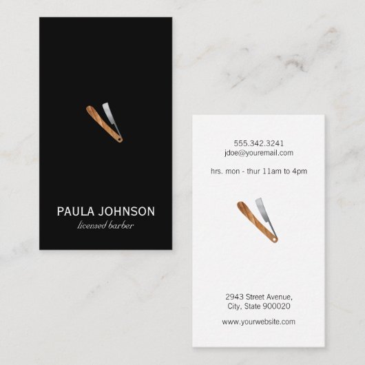 Razor Visitenkarte (Vorne/Hinten)