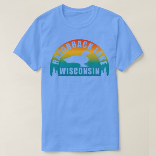 Razorback Lake Northern Wisconsin Classic TShirt (Design vorne)