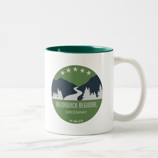 Razorback Regional Greenway Zweifarbige Tasse (Rechts)