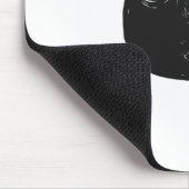 Razorback-wilder Eber Scratchboard Mousepad (Ecke)