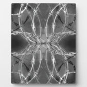 Razordraht gegen dunkle Wolken Fotoplatte (Vorderseite)