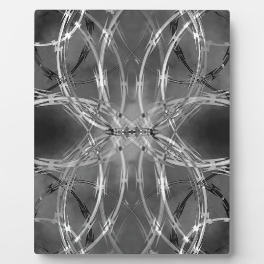 Razordraht gegen dunkle Wolken Fotoplatte (Vorderseite)