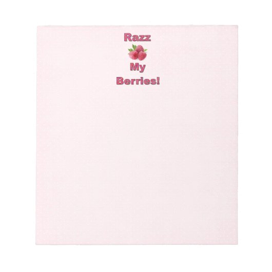 Razz My Berries! 1 Notizblock (Vorderseite)