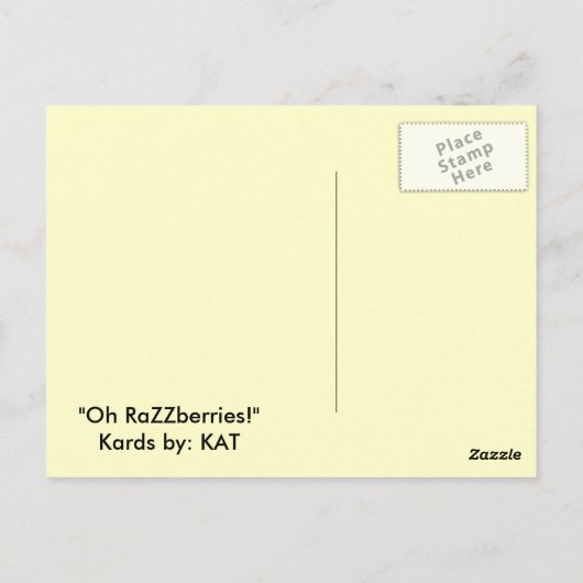 Razzbeeren Postkarte (Rückseite)