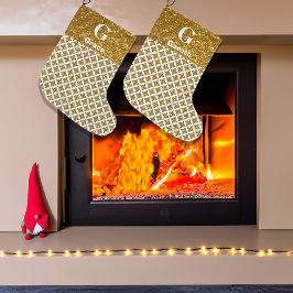 Razzle Dazzle Christmas Glitterie Gold Stars Großer Weihnachtsstrumpf