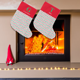 Razzle Dazzle Christmas Glittery Candy Cane Großer Weihnachtsstrumpf