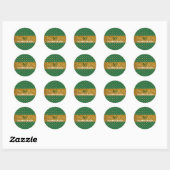 Razzle Dazzle Weihnachts-Glitzer Polka Dots Custom Runder Aufkleber (Blatt)