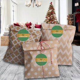 Razzle Dazzle Weihnachts-Glitzer Polka Dots Custom Runder Aufkleber