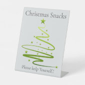 Razzle Dazzle Weihnachts-Party Snacks Sockelschild (Vorderseite)