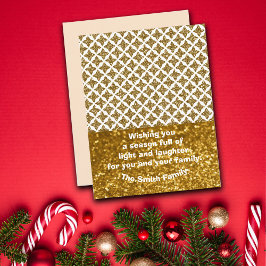 Razzle Dazzle Weihnachtslieder Gold Stars Custom Feiertagskarte