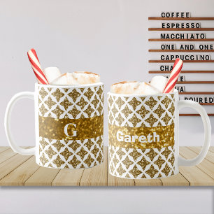 Razzle Dazzle Weihnachtslieder Gold Stars Custom Kaffeetasse