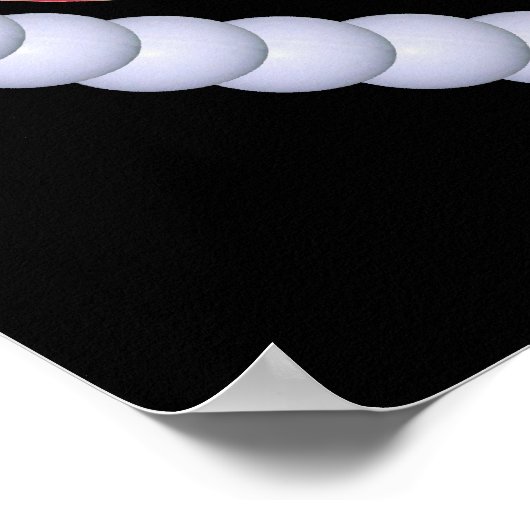 RB Ping Pong Paddle Heart Poster (Ecke)