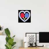 RB Ping Pong Paddle Heart Poster (Heimbüro)