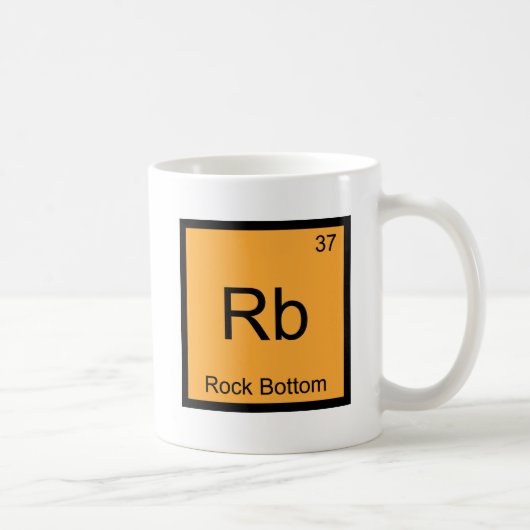 Rb - Rock Bottom Funny Chemical Element Symbol T Kaffeetasse (Rechts)
