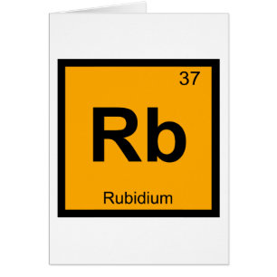 Rb - Rubidium Chemistry Periodic Table Symbol
