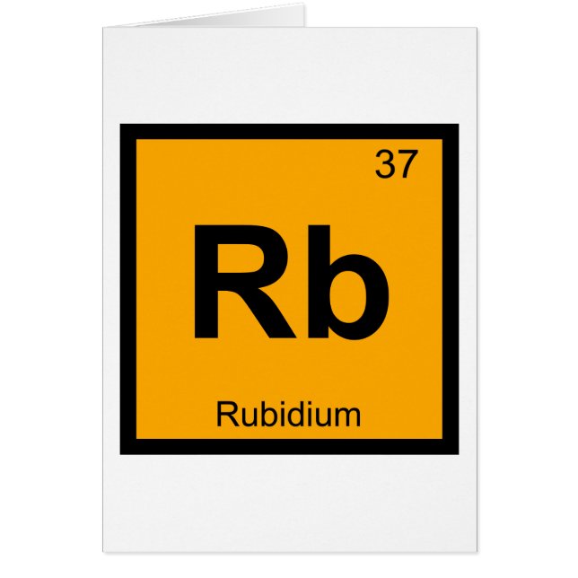 Rb - Rubidium Chemistry Periodic Table Symbol (Vorne)