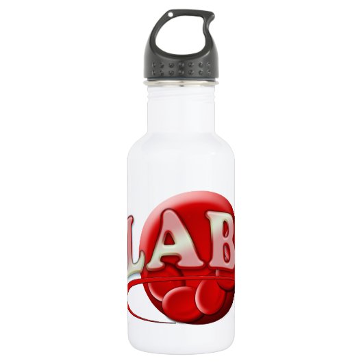 RBC LABORATORY LOGO RED BLOOD CELLS EDELSTAHLFLASCHE (Vorderseite)