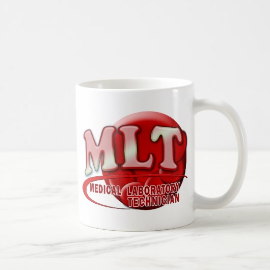 RBC MLT LABORATORY SWOOSH LOGO - MED LABRADOR TECH KAFFEETASSE (Rechts)