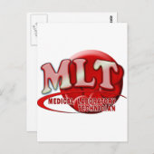 RBC MLT LABORATORY SWOOSH LOGO - MED LABRADOR TECH POSTKARTE (Vorne/Hinten)