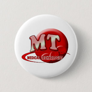 RBC MT LABORATORY SWOOSH LOGO - MEDIZINTECHNIK BUTTON