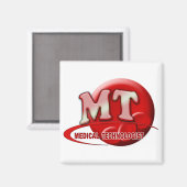 RBC MT LABORATORY SWOOSH LOGO - MEDIZINTECHNIK MAGNET (Vorderseite/Rückseite)