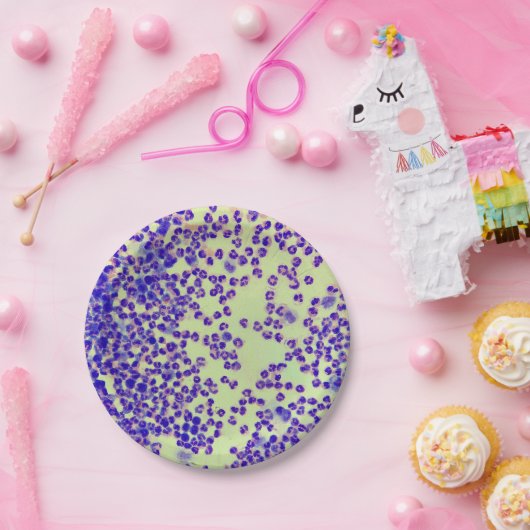 rbcs wbcs Dia Labrador Mikroskophämatologie Pappteller (Party)