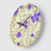 RBCs WBCs Slide Microscope Hämatology Labrador Große Wanduhr (Winkel)