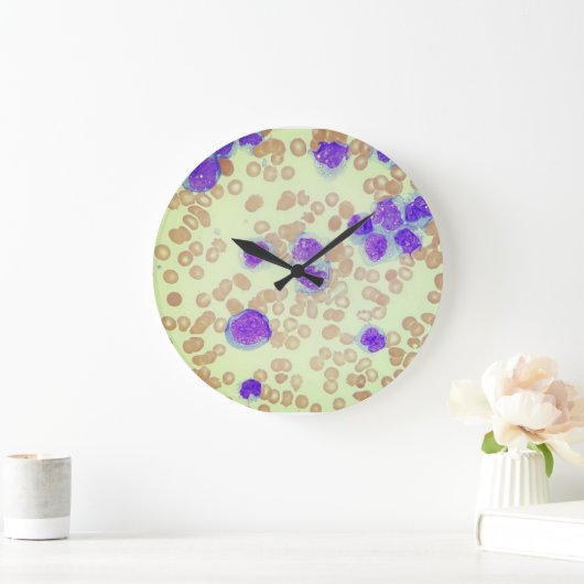 RBCs WBCs Slide Microscope Hämatology Labrador Große Wanduhr (Zuhause)