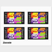 RBG-Aufkleber Rechteckiger Aufkleber (Blatt)