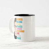 RBG berüchtigt, RBG Quotes Ruth Bader Ginsburg Zweifarbige Tasse (Vorderseite Links)