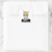 RBG BLACK - Ruth Bader Ginsburg Quadratischer Aufkleber (Tasche)