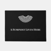 RBG Collar Feminist Grußmatte Fußmatte (Vorderseite)