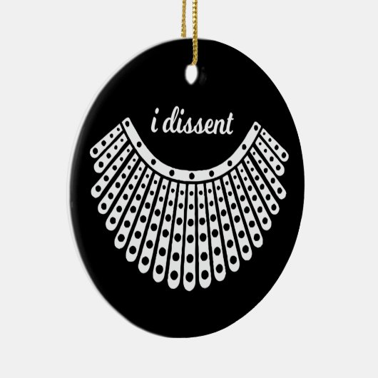RBG Collar, Ruth Bader Ginsburg, I Dissent Keramik Ornament (Rechts)