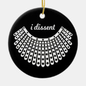 RBG Collar, Ruth Bader Ginsburg, I Dissent Keramik Ornament (Vorne)