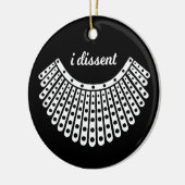 RBG Collar, Ruth Bader Ginsburg, I Dissent Keramik Ornament (Links)
