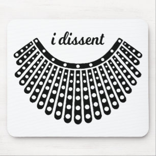 RBG Collar, Ruth Bader Ginsburg, I Dissent Mousepad