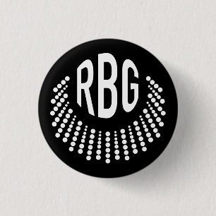 RBG Dissent Necklace Button Schwarz