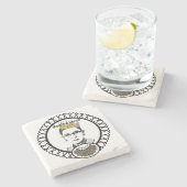 RBG Dissent Untersetzer, RBG Untersetzer, abweiche Steinuntersetzer (Seitenansicht)