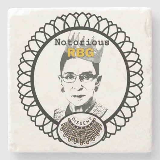 RBG Dissent Untersetzer, RBG Untersetzer, abweiche Steinuntersetzer (Vorderseite)