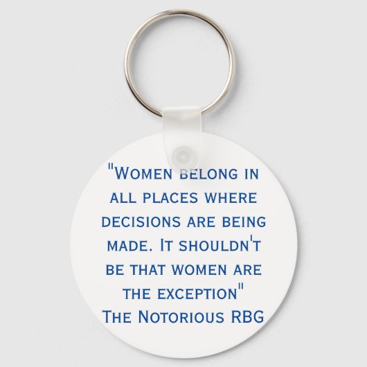 RBG Frauen gehören an allen Orten Schlüsselanhänger (Vorderseite)