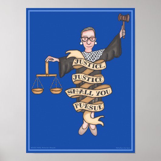 RBG "Gerechtigkeit, Gerechtigkeit soll dir folgen" Poster (Vorne)