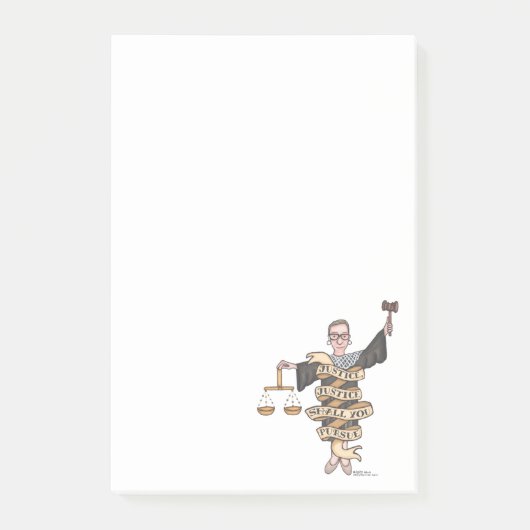 RBG "Gerechtigkeit, Gerechtigkeit soll Sie verfolg Post-it Klebezettel (Vorderseite)