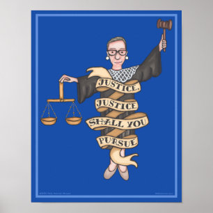 RBG "Gerechtigkeit, Gerechtigkeit und Verfolgung"  Poster